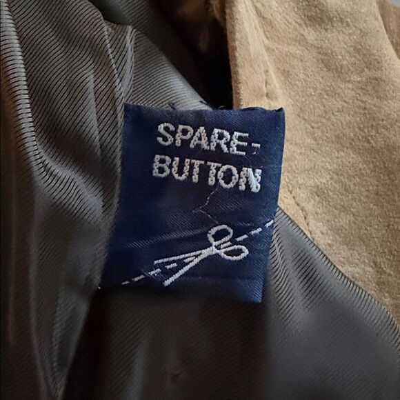 VTG 90s Newport Harbor Genuine Suede Leather Jacket Men’s Tan Washable Size L - Picture 16 of 16